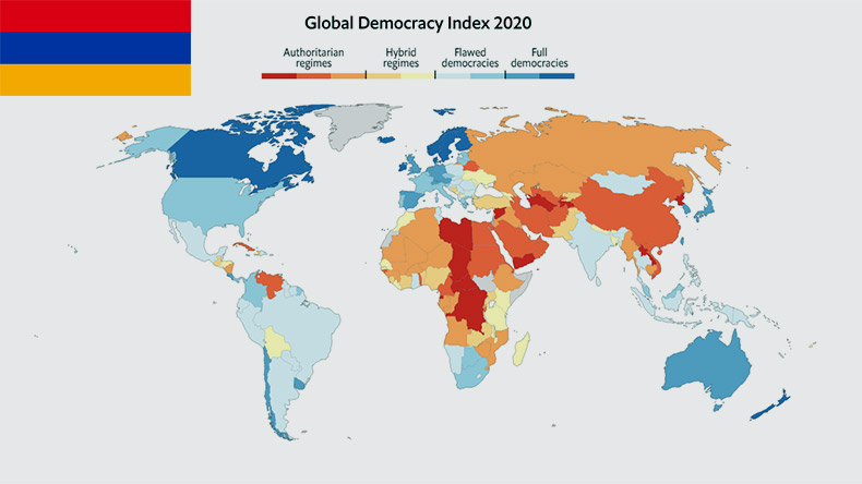 Հայաստանը նահանջ է գրանցել Ժողովրդավարության գլոբալ ինդեքսում