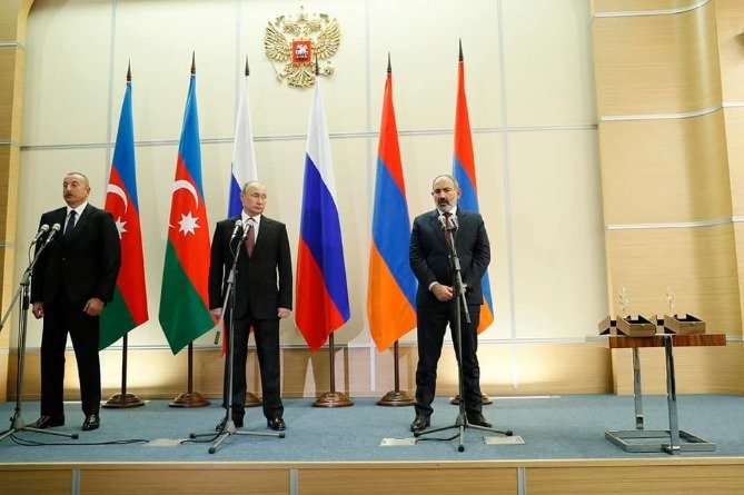 Հայաստանի վարչապետը, Ռուսաստանի նախագահը և Ադրբեջանի նախագահը համատեղ հայտարարություն են ընդունել