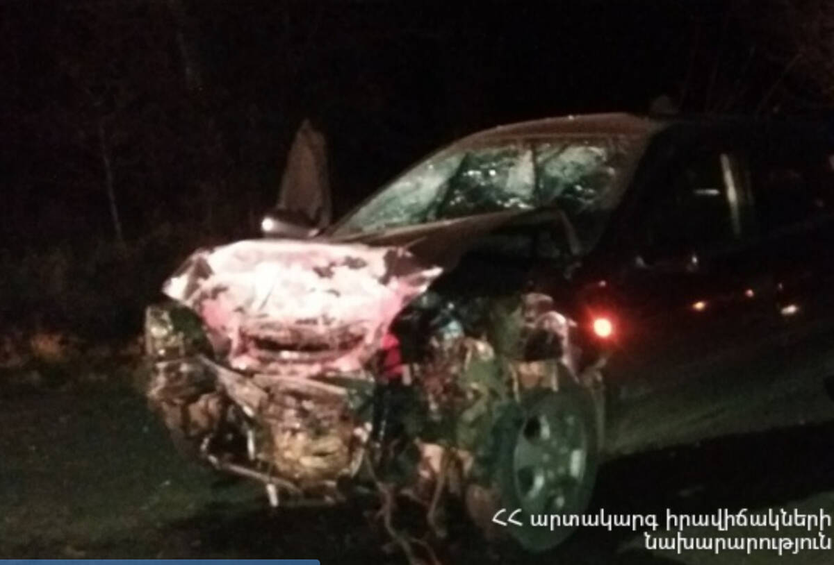 Լոռու մարզում մեքենաները ճակատ ճակատի են բախվել. 1 մարդ մահացել է, 3-ը` տուժել