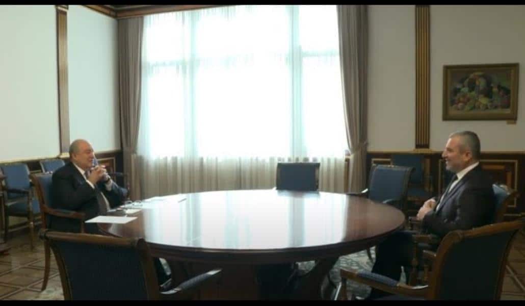 Արմեն Սարգսյանը հանդիպել է «Արդար Հայաստան» կուսակցության նախագահ Նորայր Նորիկյանի հետ