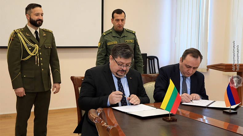Ստորագրվել է Հայաստանի և Լիտվայի միջև երկկողմ ռազմական համագործակցության ծրագիրը․ ՊՆ