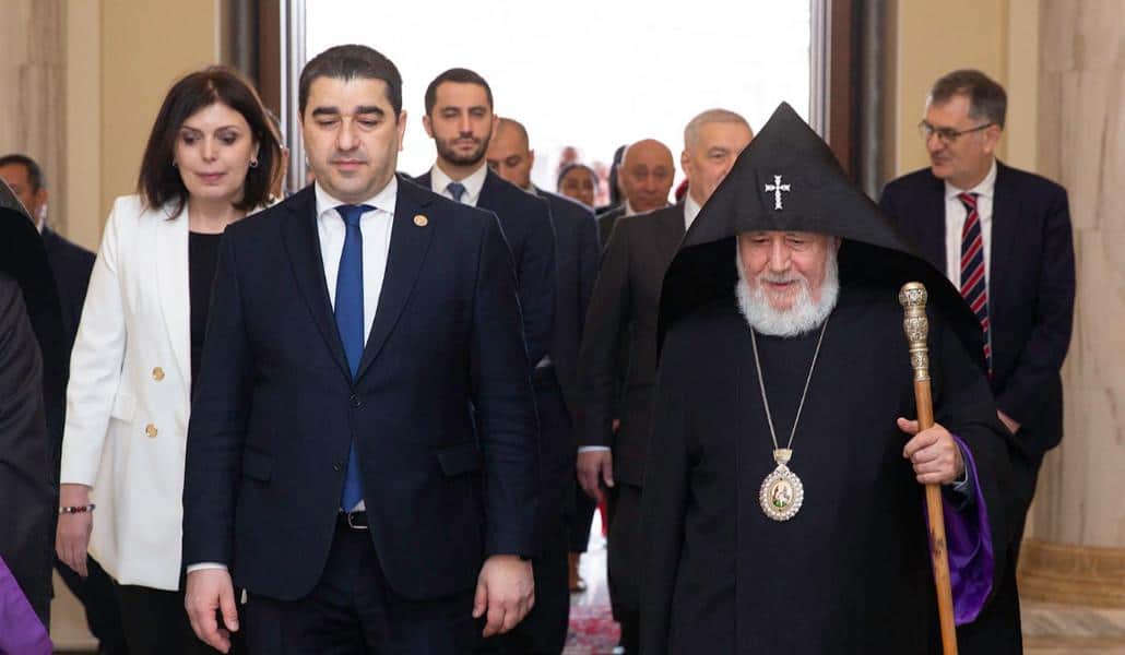 Ամենայն Հայոց Կաթողիկոսը ընդունել է Վրաստանի խորհրդարանի նախագահին