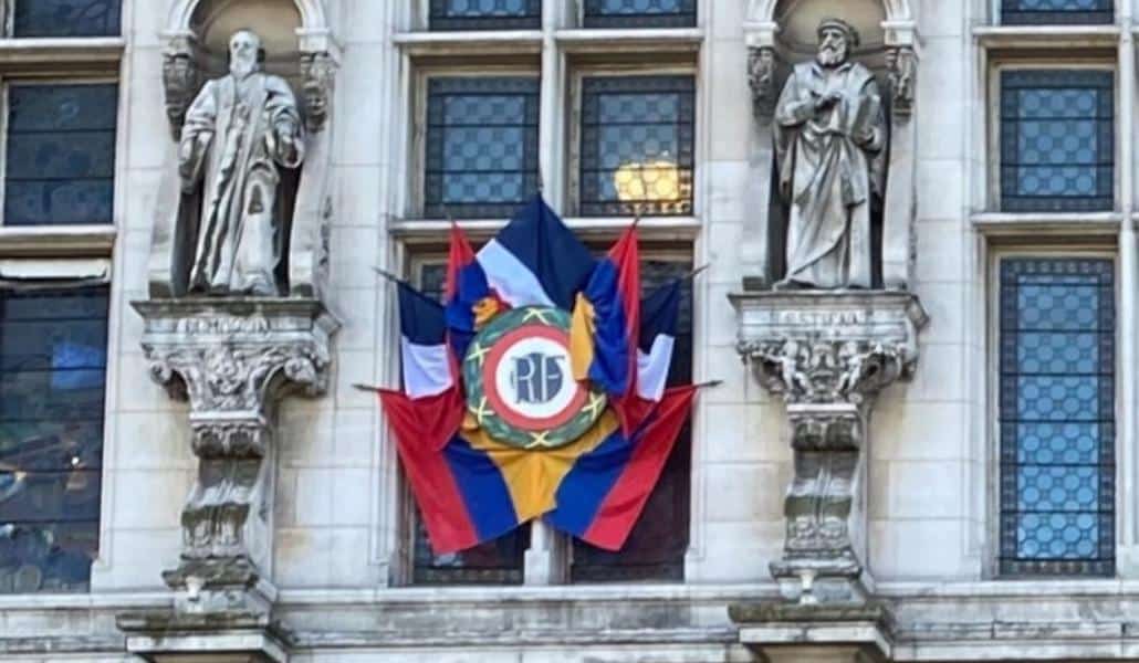 Փարիզի քաղաքապետարանի վրա ծածանվել է Հայաստանի դրոշը