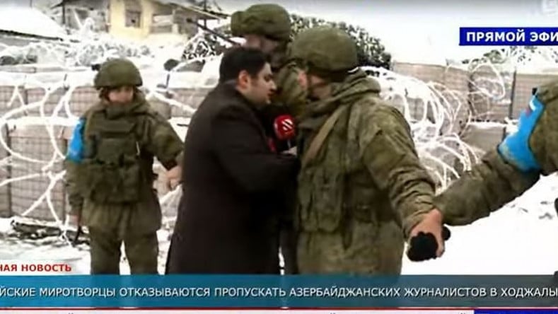 Ռուս խաղաղապահներն արգելել են ադրբեջանցի լրագրողների մուտքն Արցախ