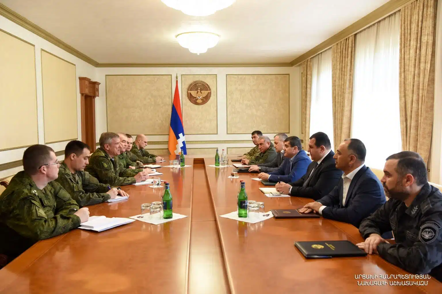 Արցախի նախագահը հանդիպել է ՌԴ խաղաղապահների նորանշանակ հրամանատարին