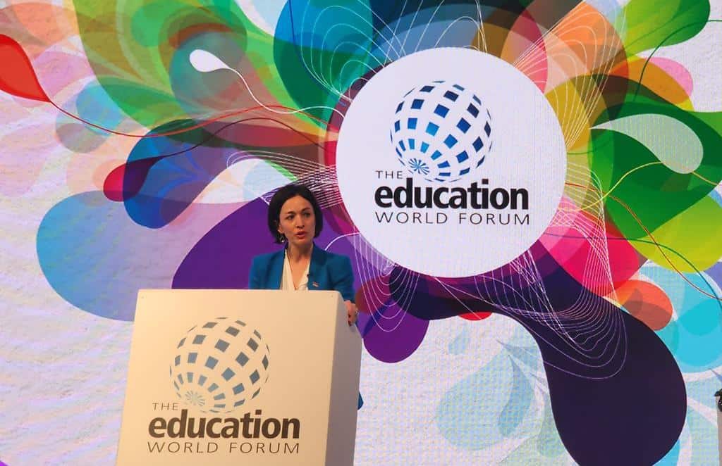 ԿԳՄՍ նախարար Ժաննա Անդրեասյանը ելույթ է ունեցել Լոնդոնում` Կրթության համաշխարհային համաժողովում