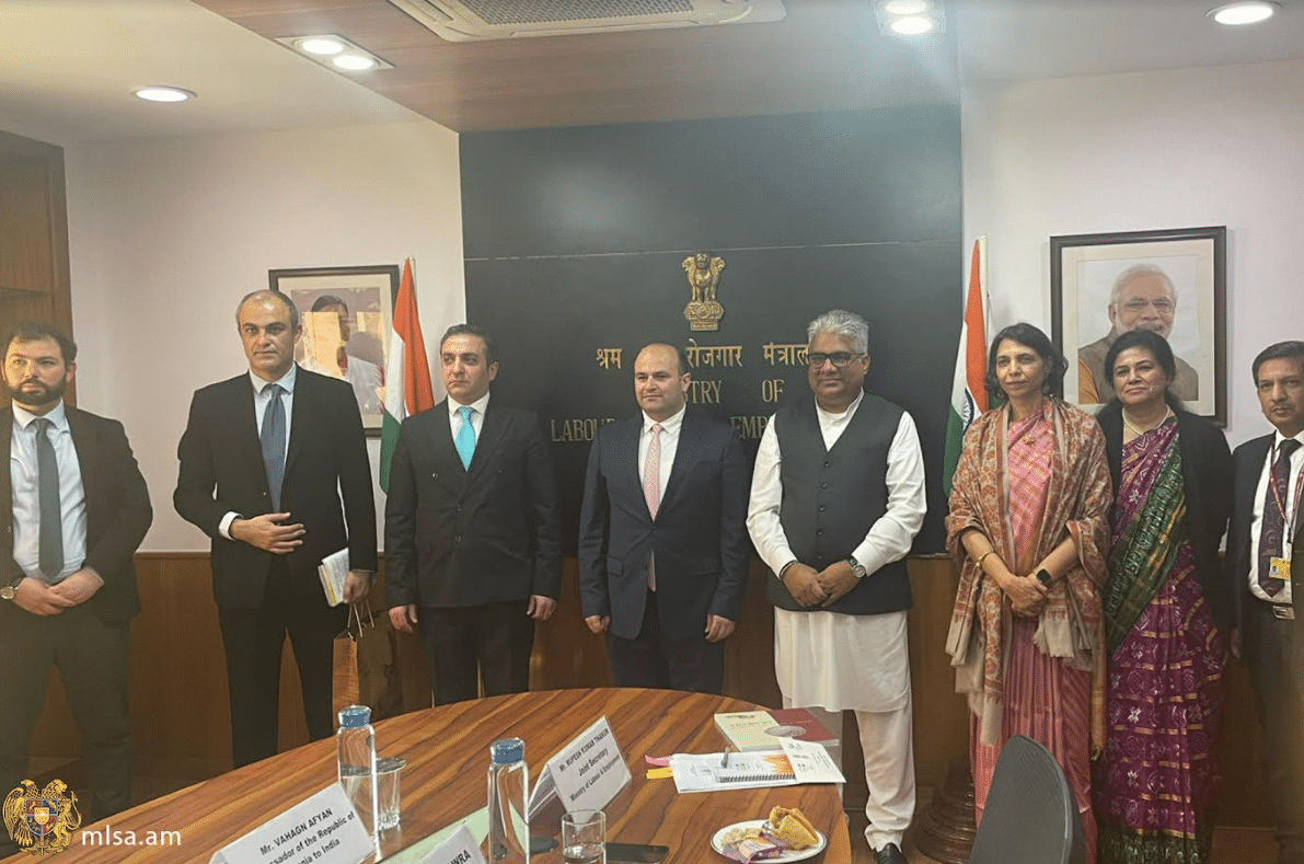 Հայաստանն ու Հնդկաստանը պայմանավորվել են դիտարկել աշխատանքի և զբաղվածության ոլորտում համատեղ հուշագիր ստորագրելու հնարավորությունը
